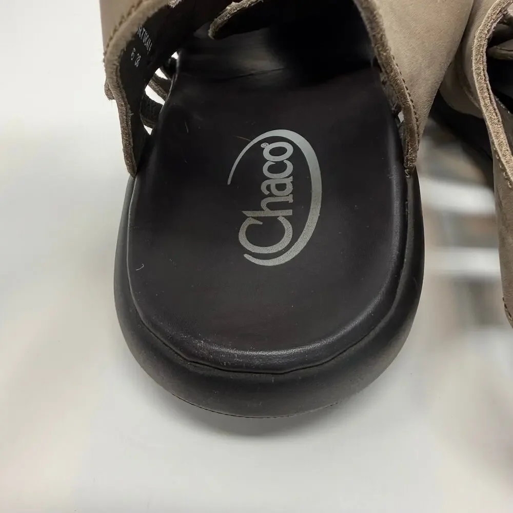 Chaco Fishermen's Sandals Men's 9  Brown Leather Casual Hippie Sandals